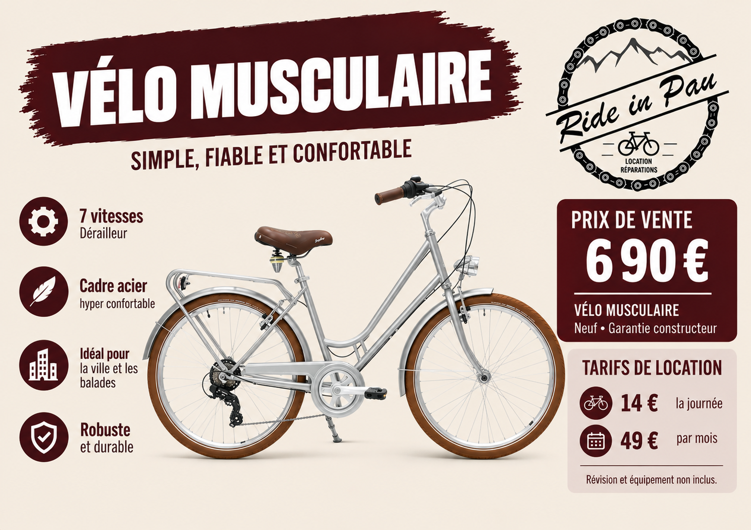Vélo musculaire à vendre Ride in Pau